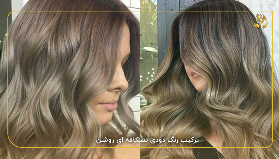 ترکیب رنگ دودی نسکافه ای روشن